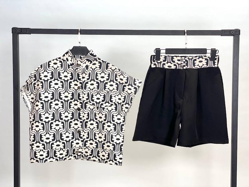 ست تاپ و شلوارک مجلسی 