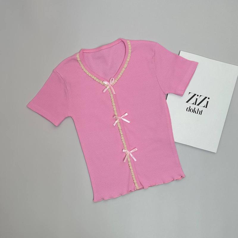 کراپ تیشرت پاپیونی