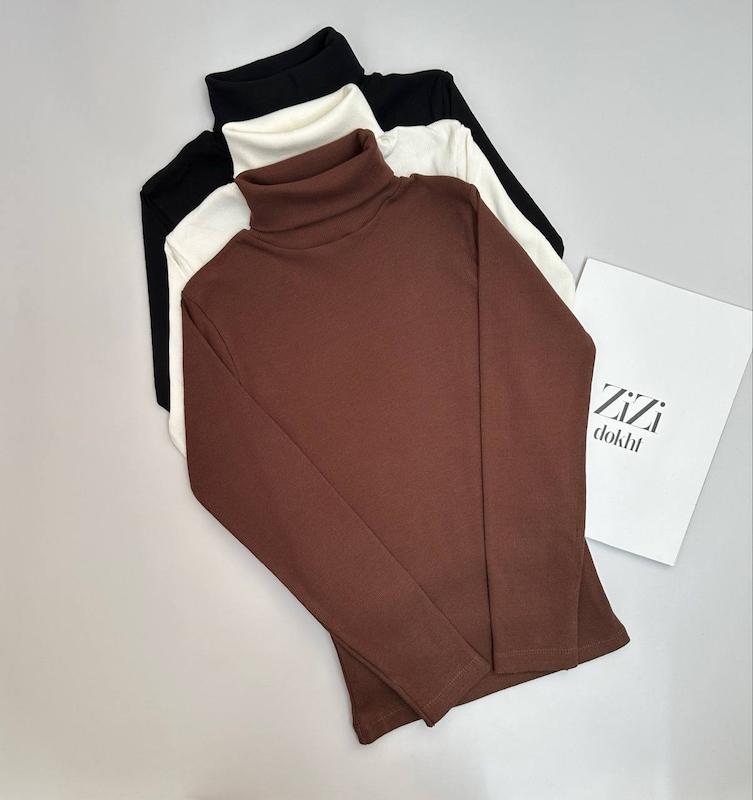 بلوز یقه اسکی بدون فینگر