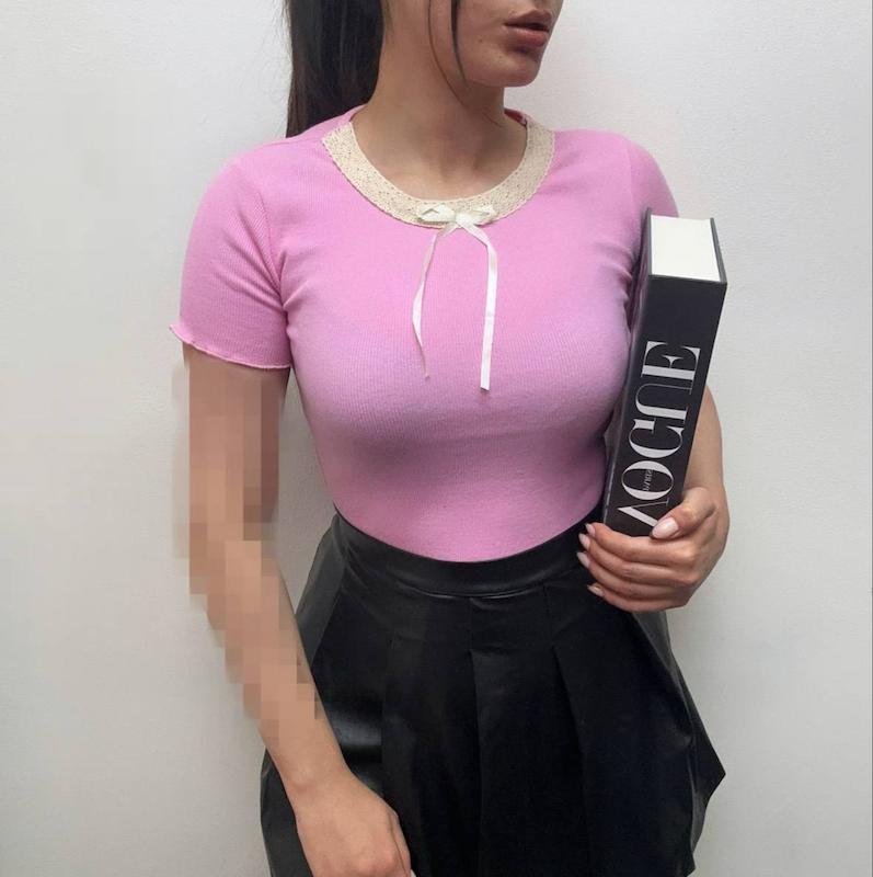 تیشرت یقه گیپوری قد ۶۰