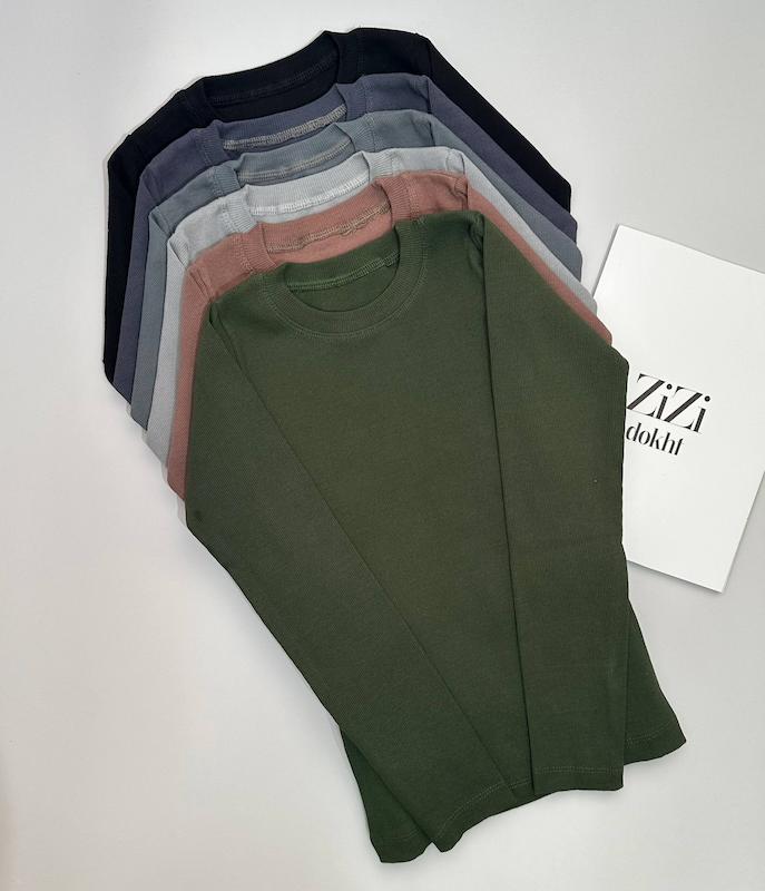 بلوز ساده یقه گرد