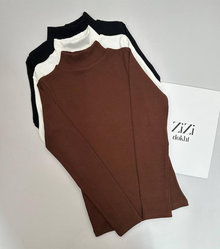 بلوز یقه ۵ سانت ساده بدون فینگر