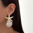 گوشواره ستاره آویز طرح صدف