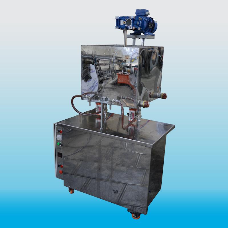 پرکن مایع غلیظ همزن دار دو نازل سیلندرپیستونی