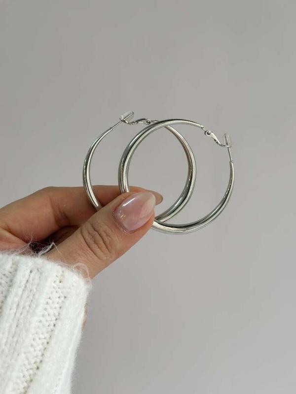 گوشواره حلقه ای نقره ای