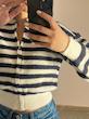 بامبر بافت راه راه سورمه ای  H&M کد 256