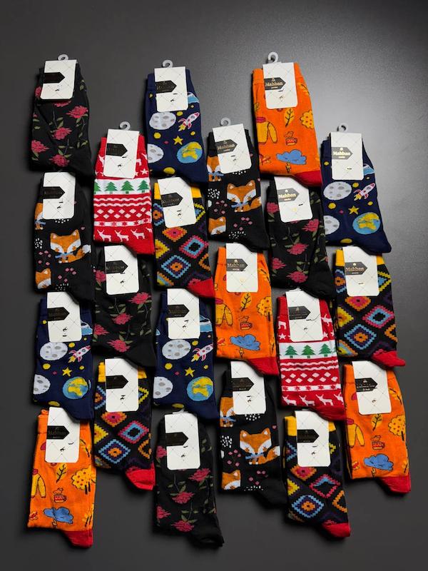 جوراب ساقدار طرح زمستونی