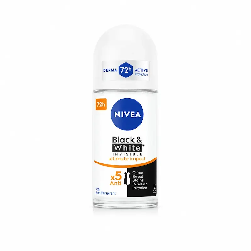 رول ضد تعریق نیوآ Black & White Invisible Ultimate Impact 72h