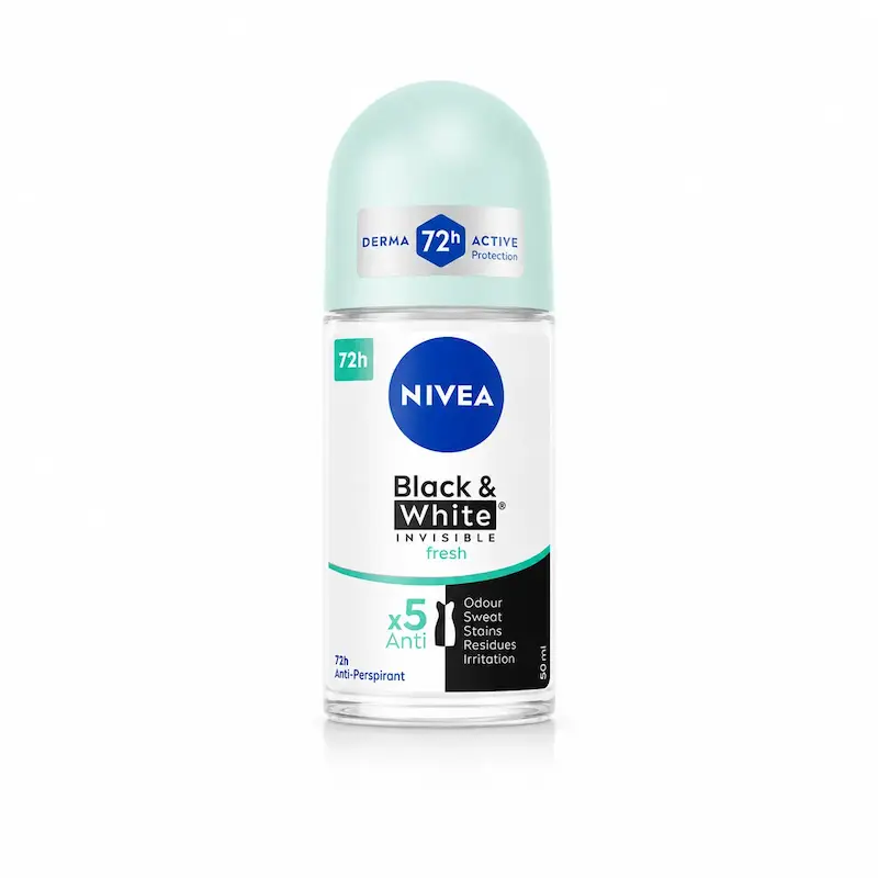 رول ضد تعریق نیوآ Black & White Invisible Fresh مدل 72h