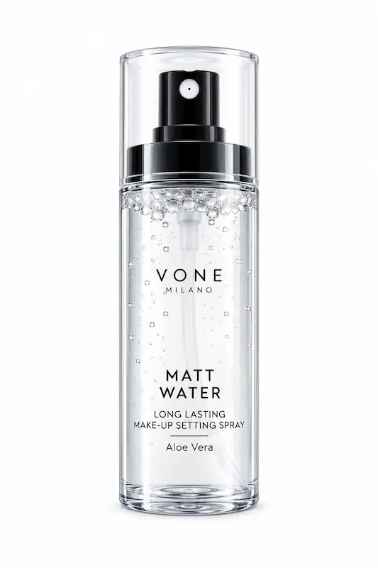 اسپری فیکس و تثبیت‌کننده آرایش VONNE Milano Matt Water حاوی آلوئه‌ورا