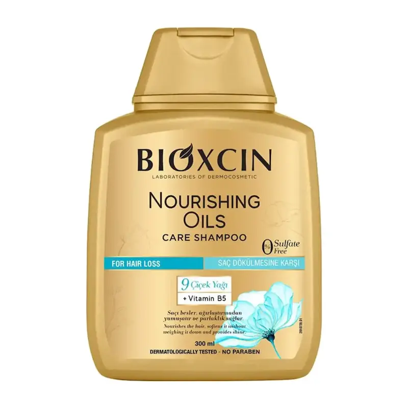 شامپو ضدریزش مناسب موهای خشک و آسیب دیده بیوکسین مدل Nourishing Oils (300 میل)