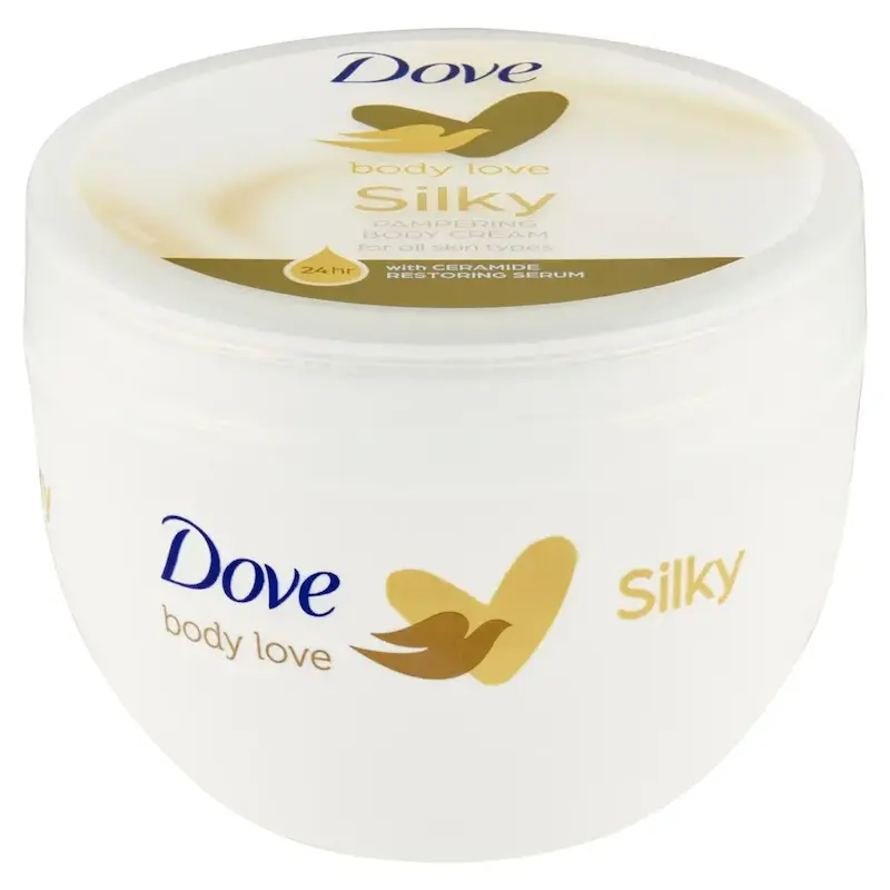 کرم مرطوب کننده مناسب برای انواع پوست داو مدل Body Silky