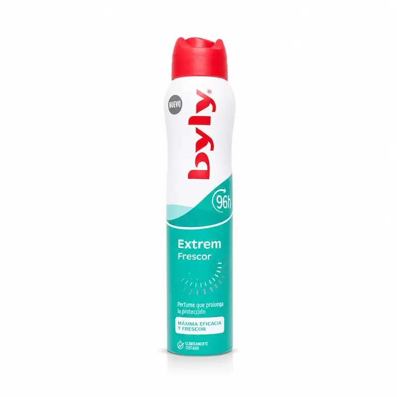 اسپری ضد تعریق Byly مدل Extreme Frescor با رایحه خنک 96 ساعته
