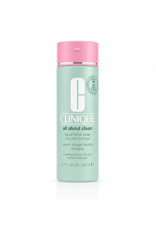 ژل شستشوی صورت کلینیک مخصوص پوست چرب و مختلط (Clinique All About Clean Liquid Facial Soap Oily Skin Formula) – حجم ۲۰۰ میلی‌لیتر