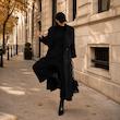 استایل مینیمال پاییزی با پالتو مشکی Noir