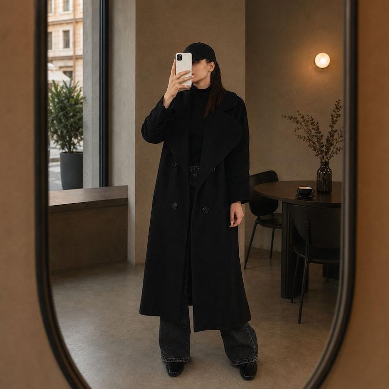 پالتو زنانه مشکی Noir