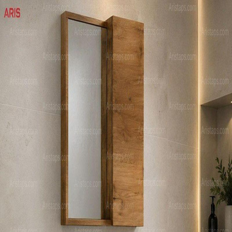 آینه باکس چوبی قهوه ای باکس چوبی