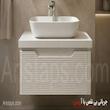 کابین روشویی ضد اب سفید 40*60 ورق 16 میل جک معکوس
