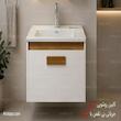 کابین روشویی ضد اب سفید 40*60 ورق 16 میل جک معکوس