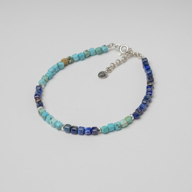 دستبند کوبا دو رنگ آسمان