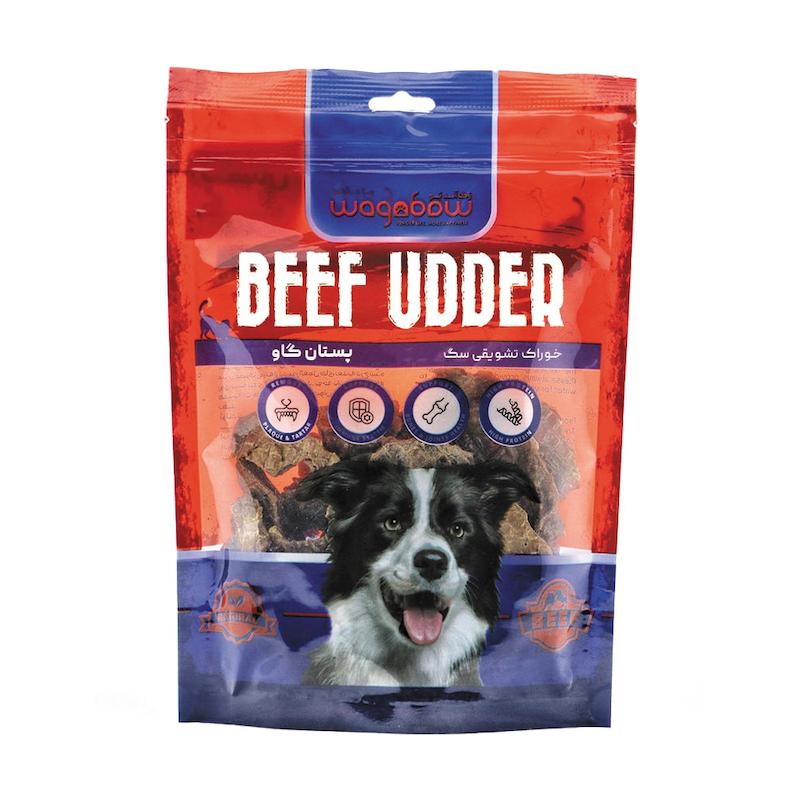 تشویقی سگ وگن بو مدل پستان گاو طعم گوشت گاو وزن 100 گرم