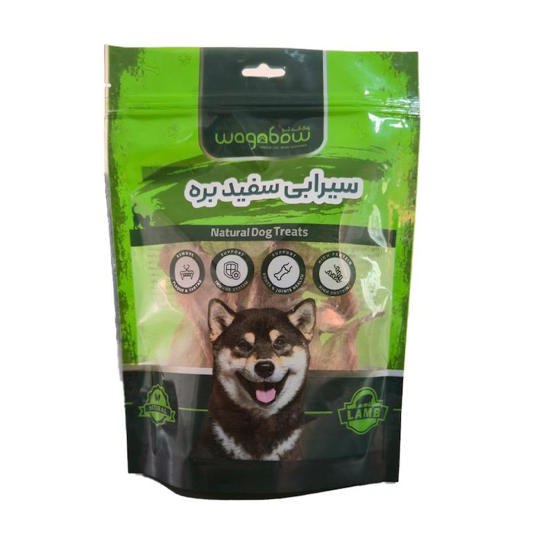 تشویقی سگ وگن بو مدل سیرابی سفید بره طعم گوشت گوسفند وزن 30 گرم