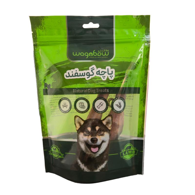 تشویقی سگ وگن بو مدل پاچه گوسفند وزن ۱۴۰ گرم
