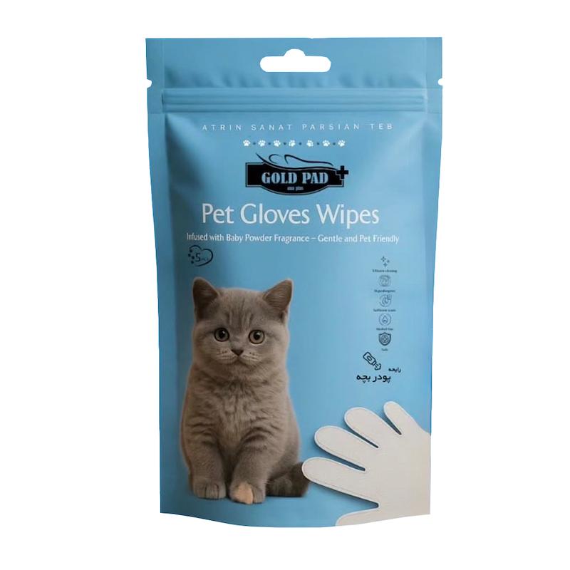 دستکش مرطوب گلدپد بسته ۵ عددی