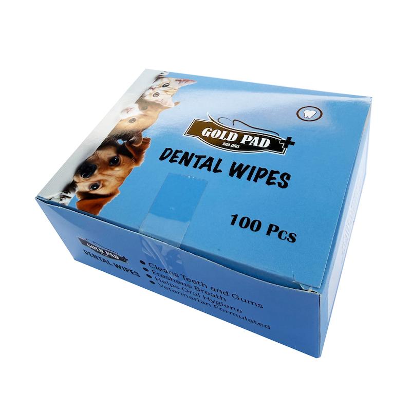 پد مرطوب حیوانات خانگی گلدپد مدل ساشه ای دندان بسته ۱۰۰ عددی