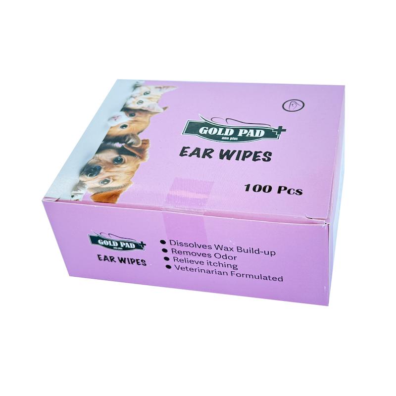 پد مرطوب حیوانات خانگی گلدپد مدل ساشه ای گوش بسته ۱۰۰ عددی