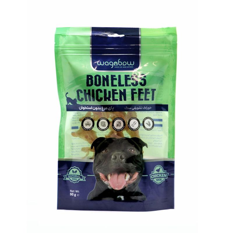 تشویقی سگ مدل پای مرغ بدون استخوان طعم مرغ وزن 64 گرم